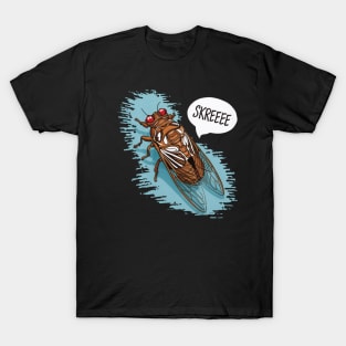 Entomology Cicada Noise Skreeee Brood Funny Cicada Fest 2024 T-Shirt